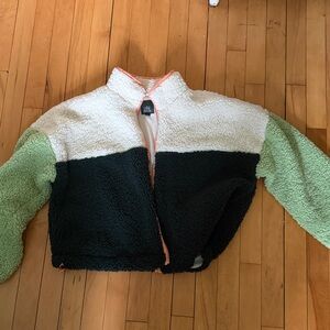 Wild Fable Cream and Coral Sherpa Jacket